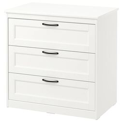 Комод Ikea Songesand 3 ящика 82x81 (Белый)