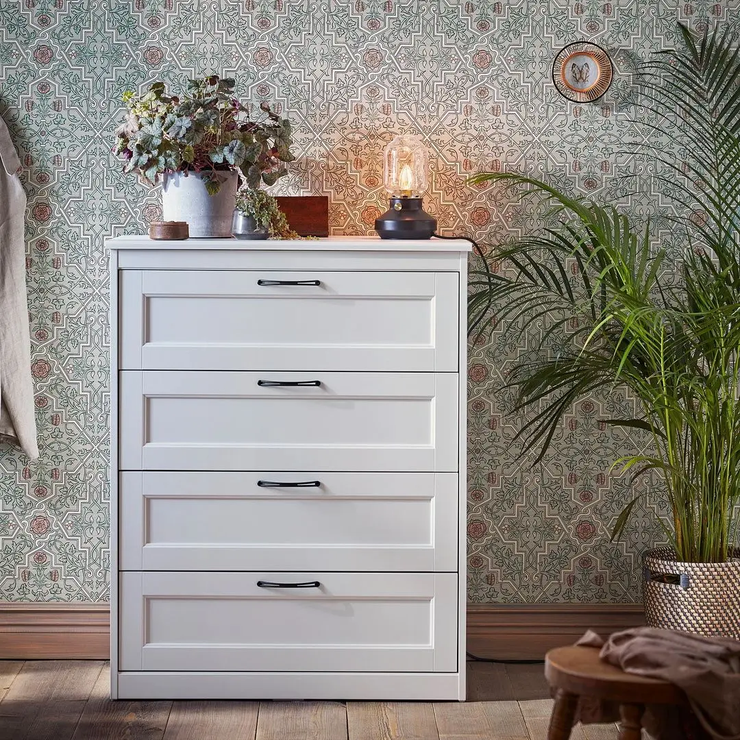 Comoda Ikea Songesand 4 sertare 82x104 (Alb)