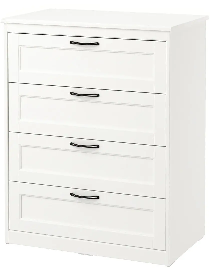 Comoda Ikea Songesand 4 sertare 82x104 (Alb)