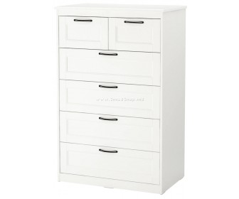 Комод Ikea Songesand 6 ящиков 82x126 (Белый)