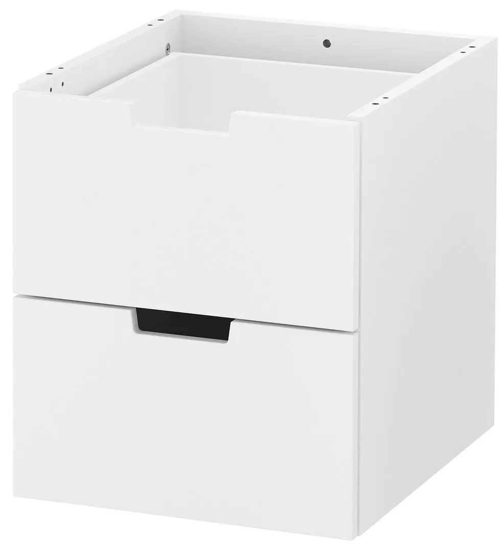 Комод модульный Ikea Nordli 2 ящика 40x45 (Белый)