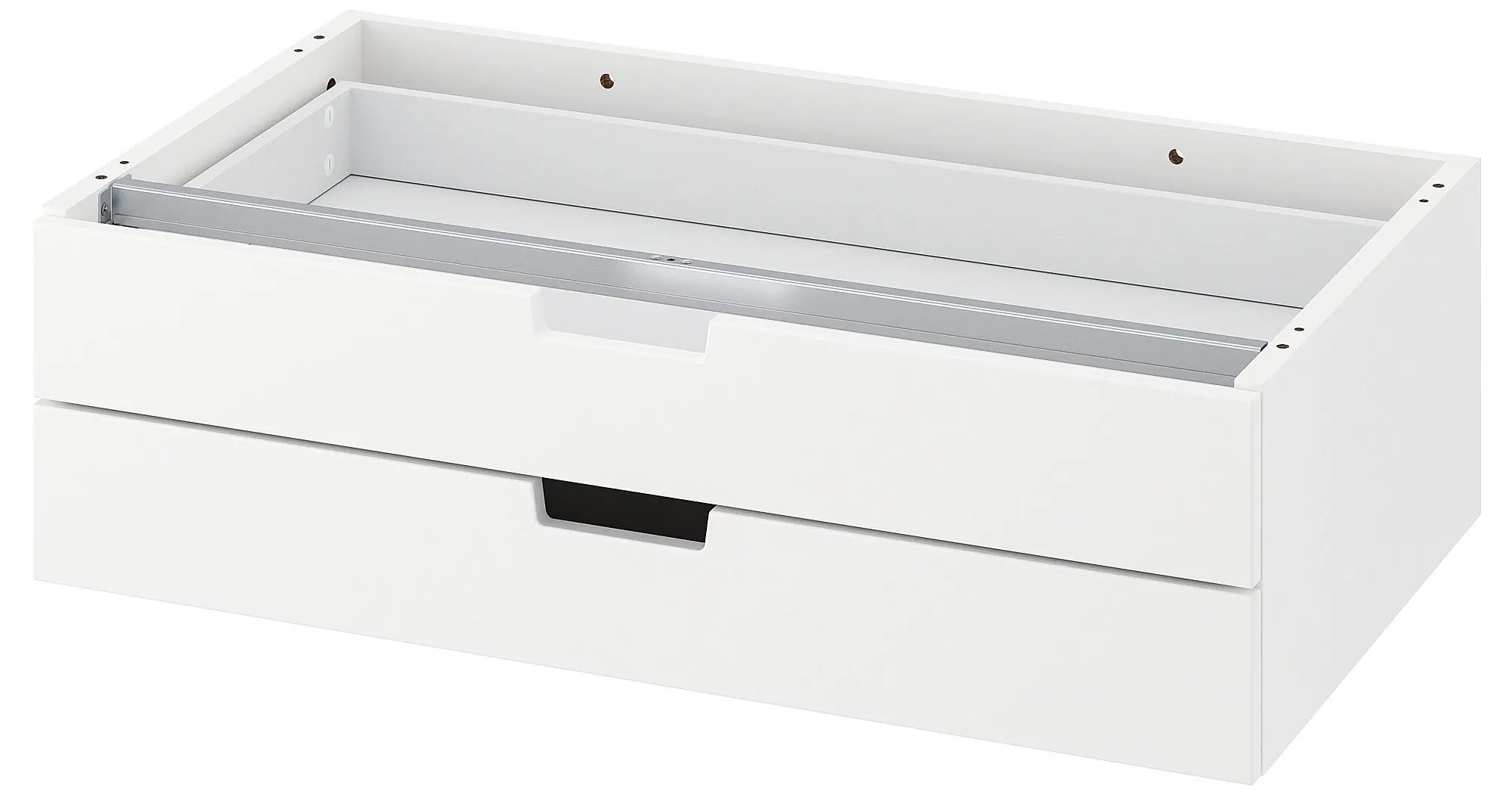 Comoda modulara Ikea Nordli 2 sertare 80x23 (Alb)