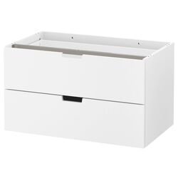 Comoda modulara Ikea Nordli 2 sertare 80x45 (Alb)