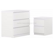 Set pentru dormitor Ikea Malm 2 piese (Alb)