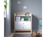 Comoda de infasat Ikea Alskvard 94x77x106 (Mesteacăn/Alb)