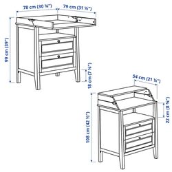 Comoda de infasat Ikea Sundvik 2 sertare 78x99x79 (Alb) Thumb