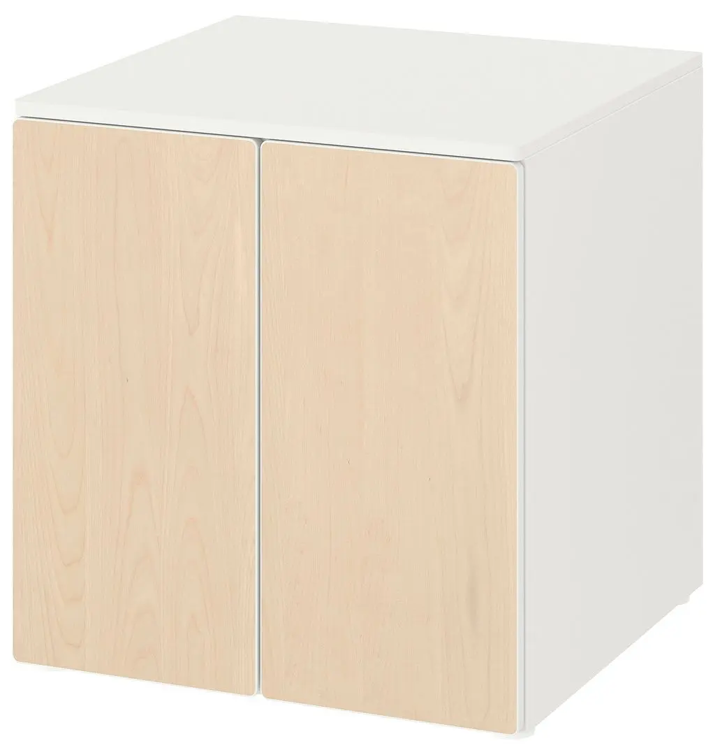 Tumba Ikea Smastad/Platsa 1 poliţă 60x57x63 (Alb/Mesteacan)