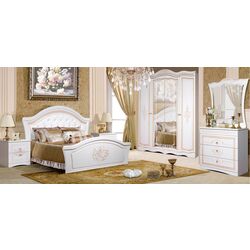 Comoda КМК 0379.3 Grafiniya (White Gloss/Patina Gold) Thumb