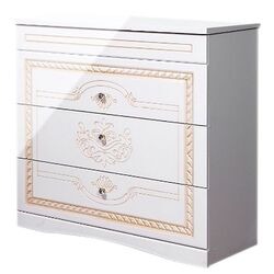 Comoda КМК 0379.3 Grafiniya (White Gloss/Patina Gold)