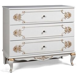 Comoda КМК 0543.3-02 Rozaliya 2 (White Pearl/Gold)