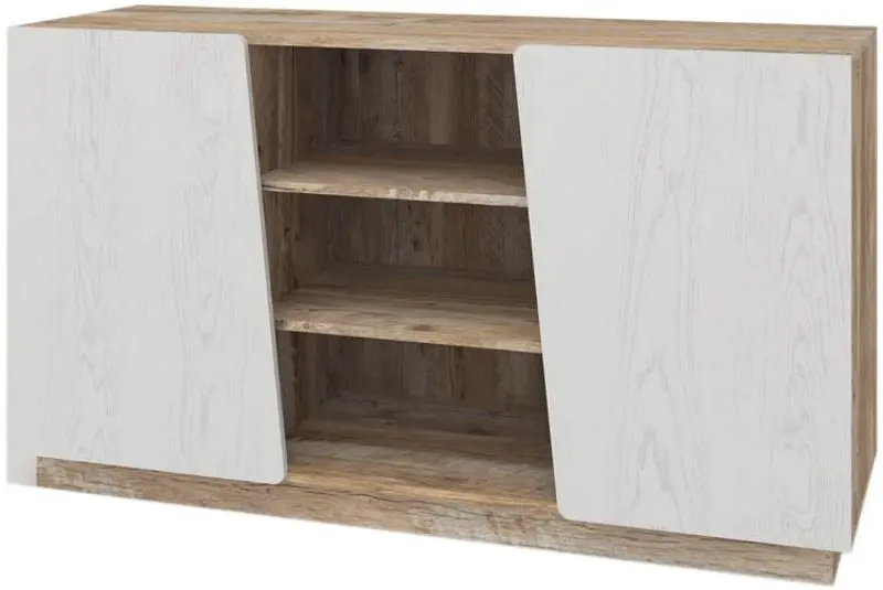 Тумба КМК 0551.5 Лайт 2Д (Дуб Полярный/Дуб Юккон)