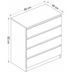 Comoda Minar Gunes 80x46x92 (White) Thumb