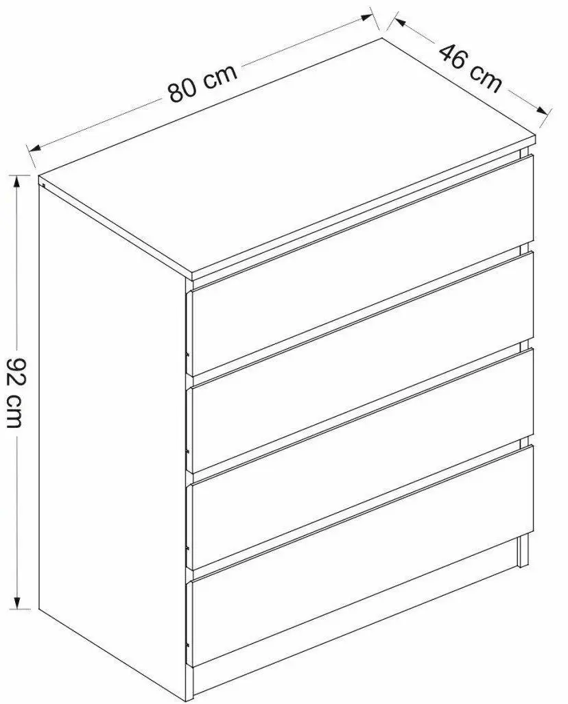 Comoda Minar Gunes 80x46x92 (White)