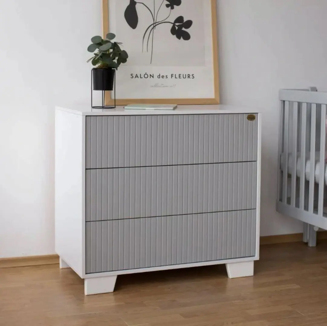 Comoda de infasat Miracolo Bruno (Grey/White)