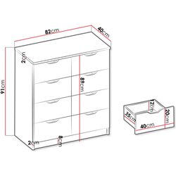 Комод Mirjan24 Fulmar/Gratus 8S (White) Thumb
