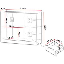 Tumba Mirjan24 Niczi/Nico 8 (Light Oak/White) Thumb
