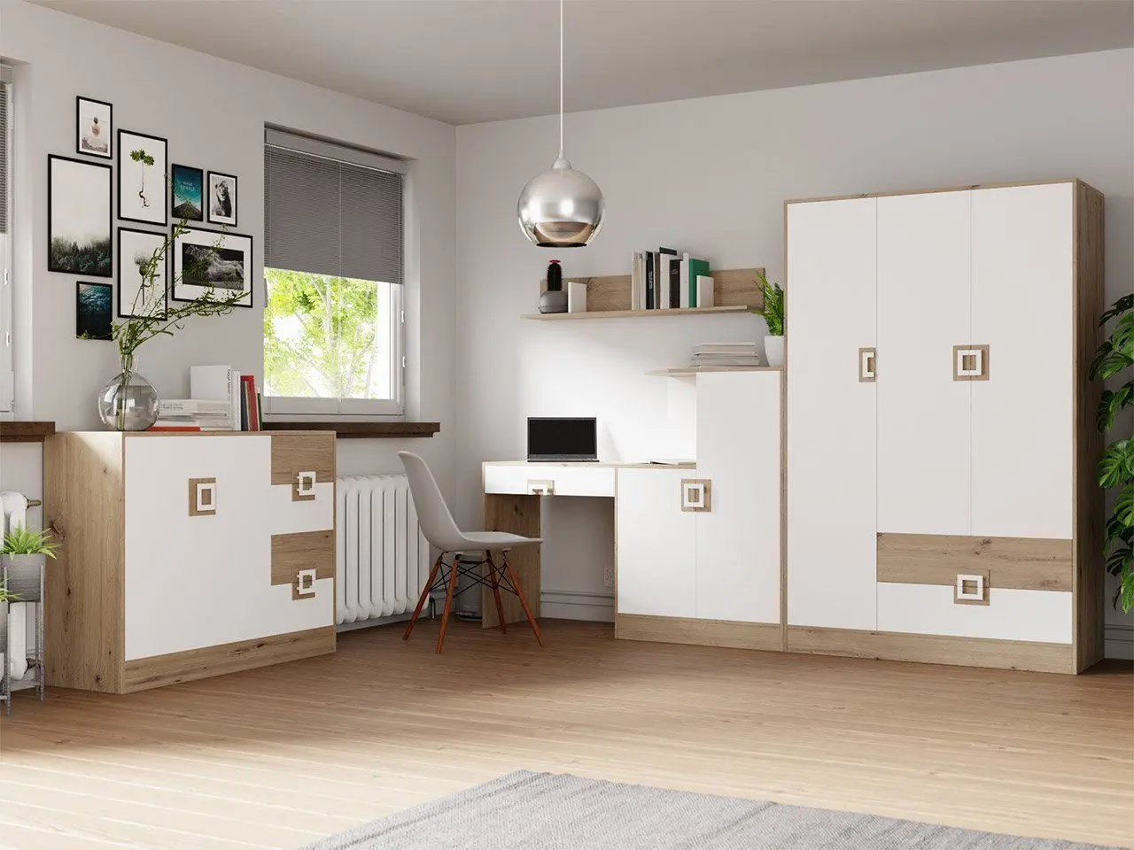 Tumba Mirjan24 Niczi/Nico 8 (Light Oak/White)