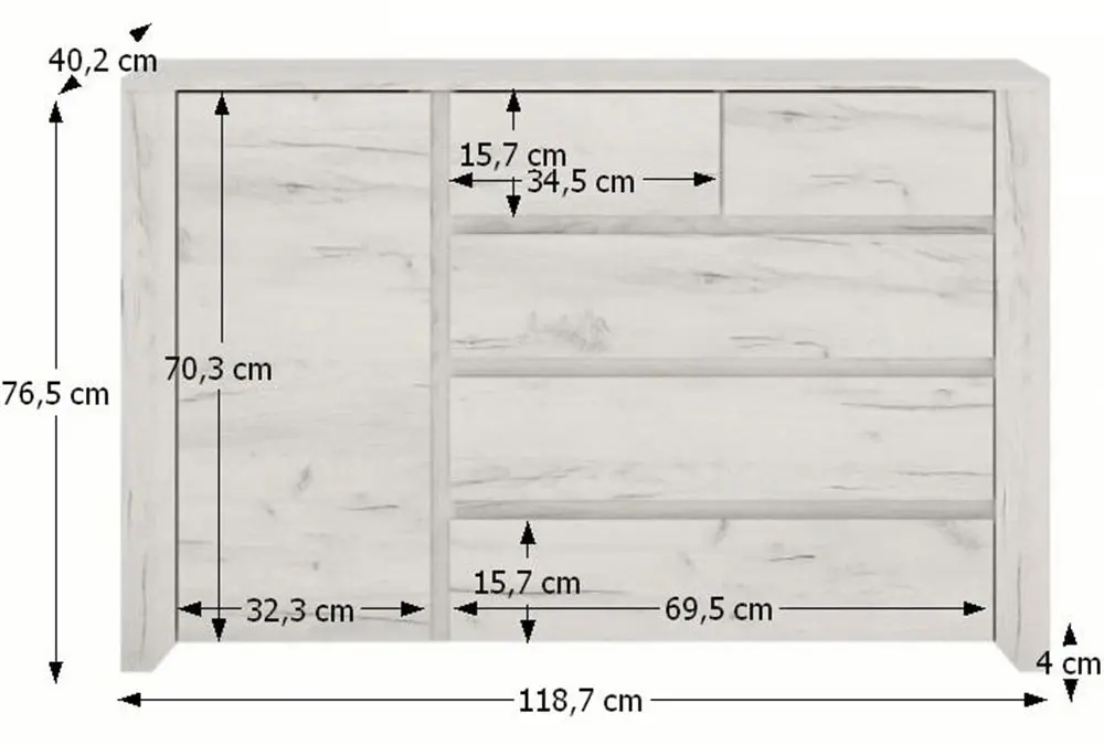 Тумба Tempo Kondela Angel Typ 41 (Craft White)