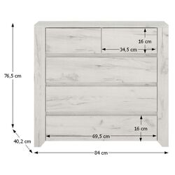 Комод Tempo Kondela Angel Typ 43 (Craft White) Thumb