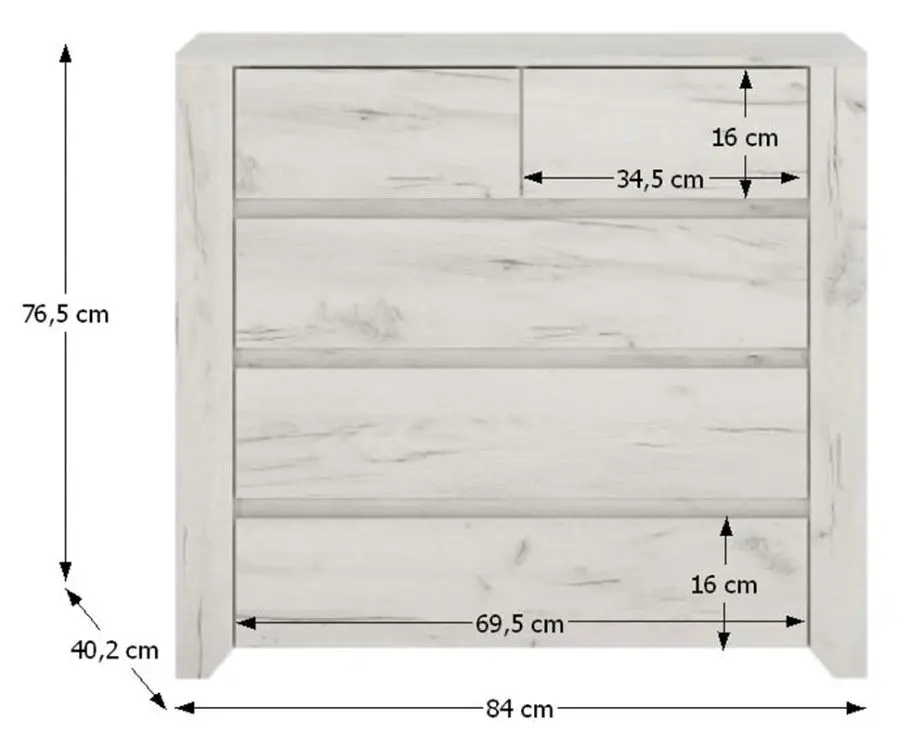 Комод Tempo Kondela Angel Typ 43 (Craft White)