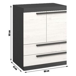 Comoda Mobhaus Beverly (Pine Andersen/Graphite Gray) Thumb