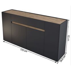 Tumba Mobhaus Bristol (Grey-Brown/Wotan Oak) Thumb