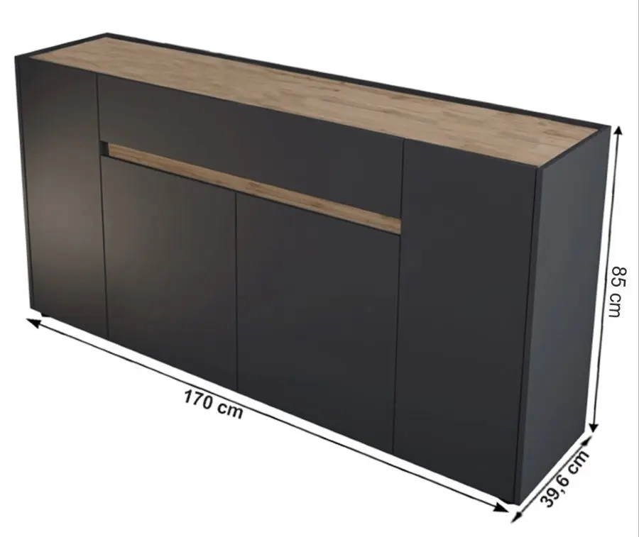 Tumba Mobhaus Bristol (Grey-Brown/Wotan Oak)