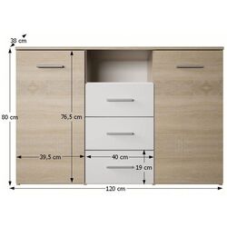 Тумба Mobhaus Gabriela (Sonoma Oak/White) Thumb