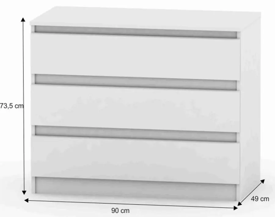 Comoda Tempo Kondela Hany New 003 (White)