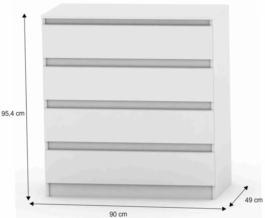 Comoda Tempo Kondela Hany New 004 (White)