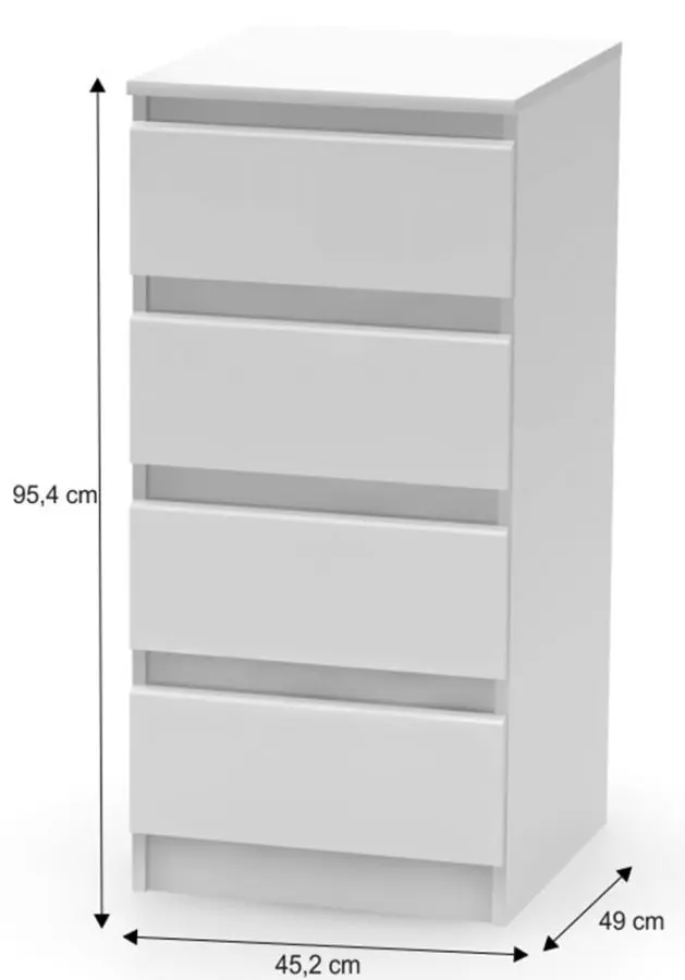 Comoda Tempo Kondela Hany New 009 (White)