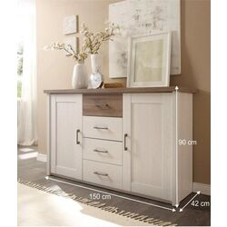 Tumba Tempo Kondela Lumera (Pine White/Sonoma Oak Truffle) Thumb