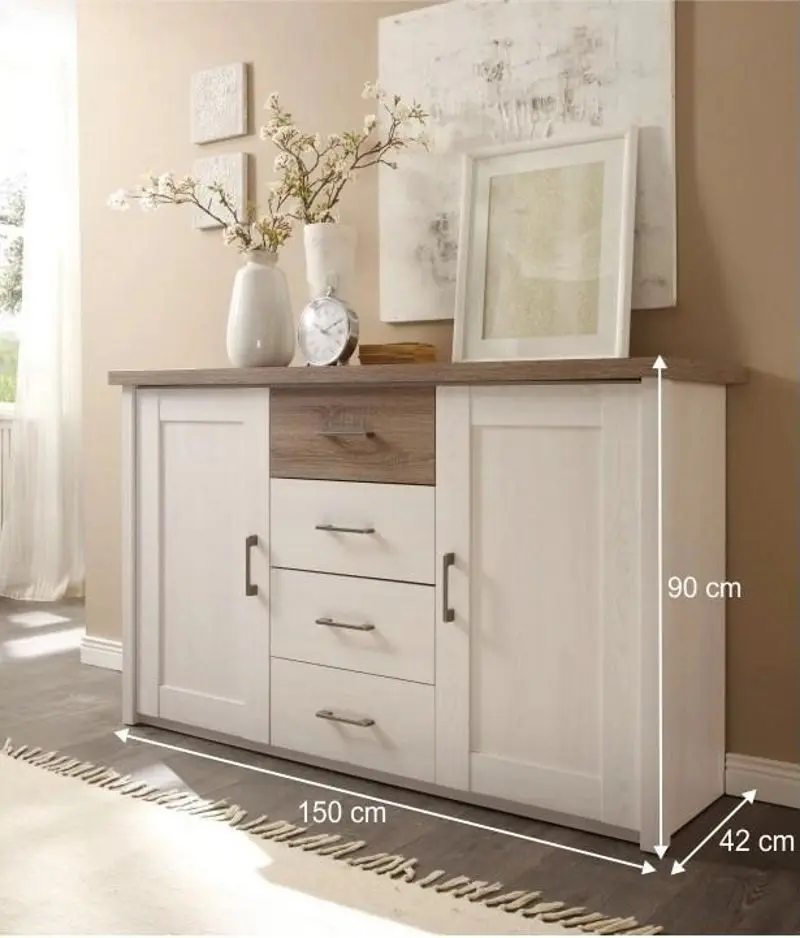 Tumba Tempo Kondela Lumera (Pine White/Sonoma Oak Truffle)