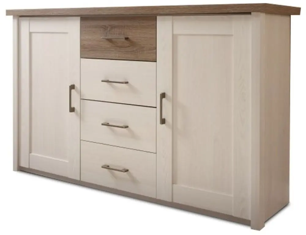 Tumba Tempo Kondela Lumera (Pine White/Sonoma Oak Truffle)