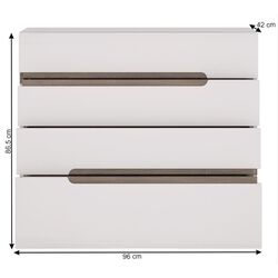 Комод Mobhaus Lynatet Typ 44 (White High Gloss/Sonoma Oak Dark) Thumb