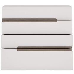 Комод Mobhaus Lynatet Typ 44 (White High Gloss/Sonoma Oak Dark)