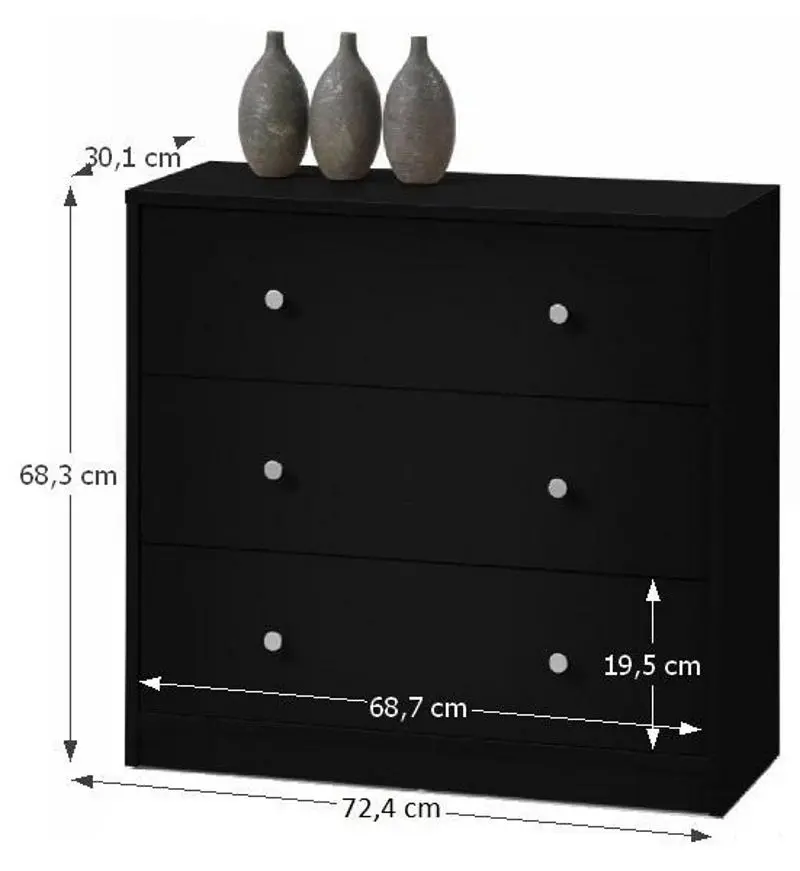 Comoda Mobhaus May 3 (Black)