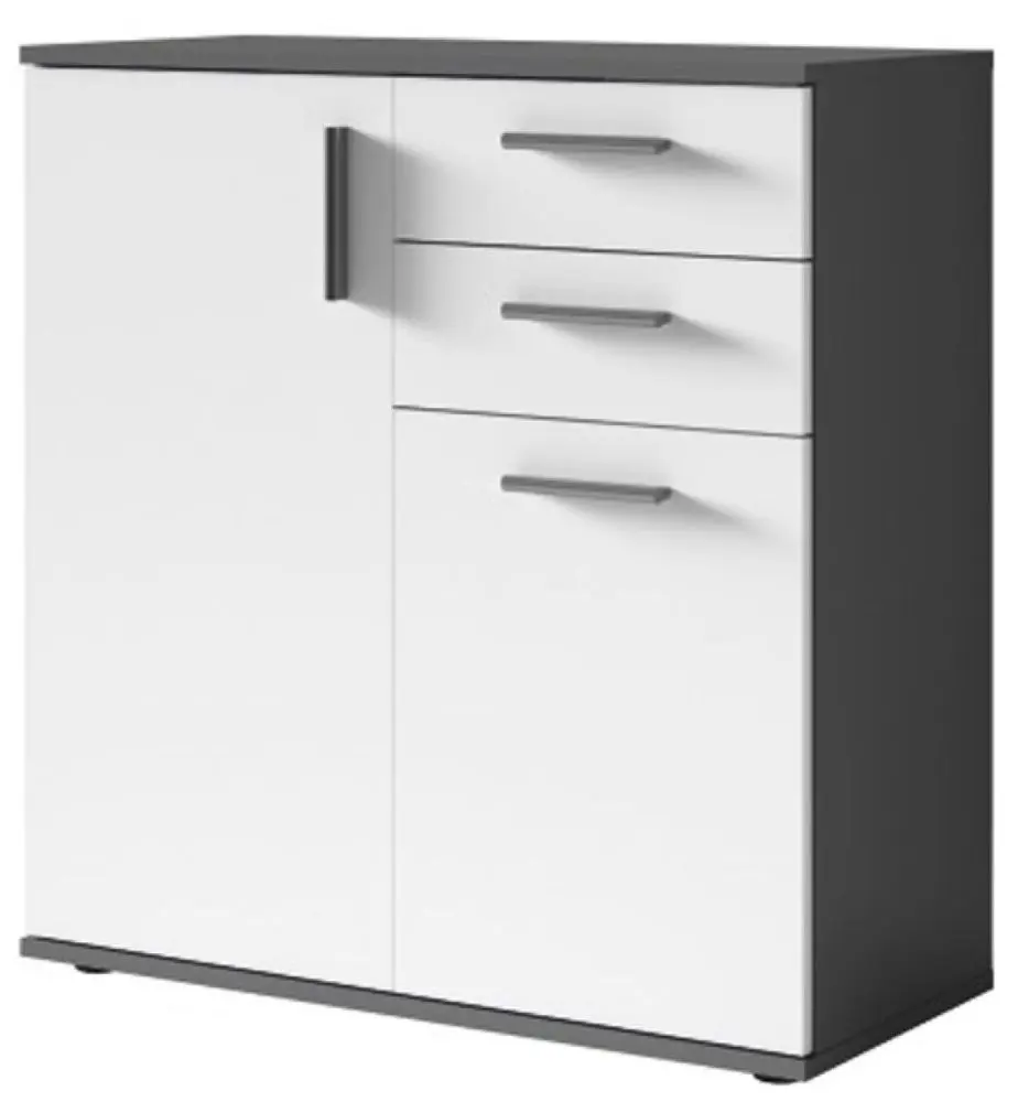 Тумба Tempo Kondela Metris Typ 3 (Dark Gray-Graphite/White)