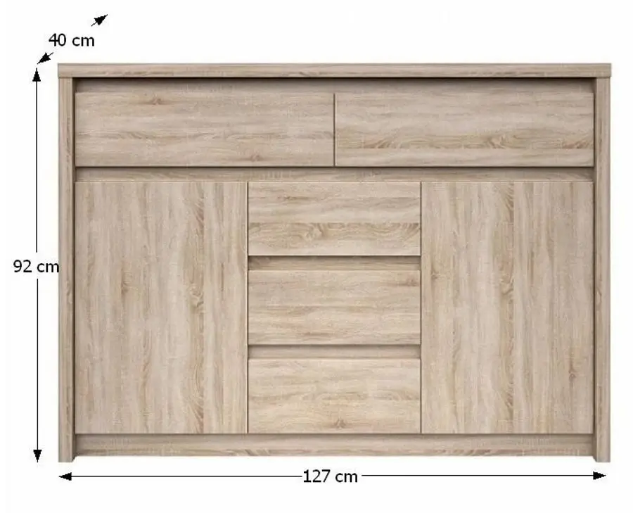 Тумба Tempo Kondela Norty Typ 10 (Sonoma Oak) - 5