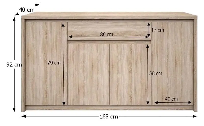 Tumba Tempo Kondela Norty Typ 11 (Sonoma Oak)