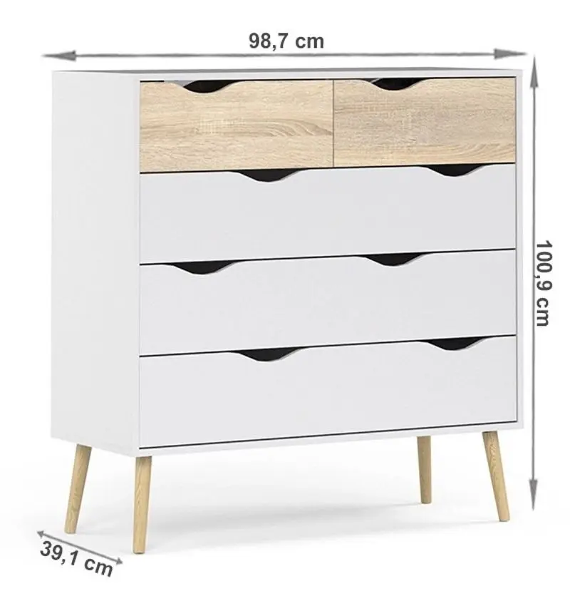 Comoda Tempo Kondela Oslo 75456 (Sonoma Oak/White)