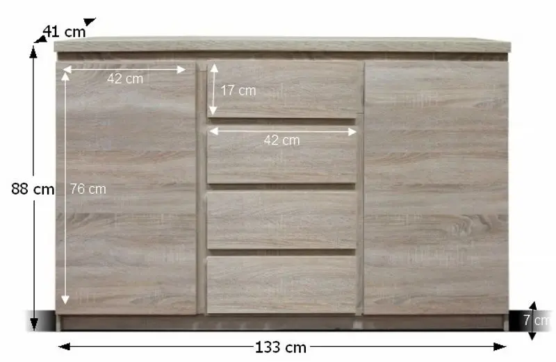 Тумба Mobhaus Panama Typ 08 (Sonoma Oak) - 2