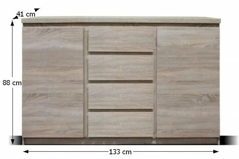 Тумба Mobhaus Panama Typ 08 (Sonoma Oak) - 3