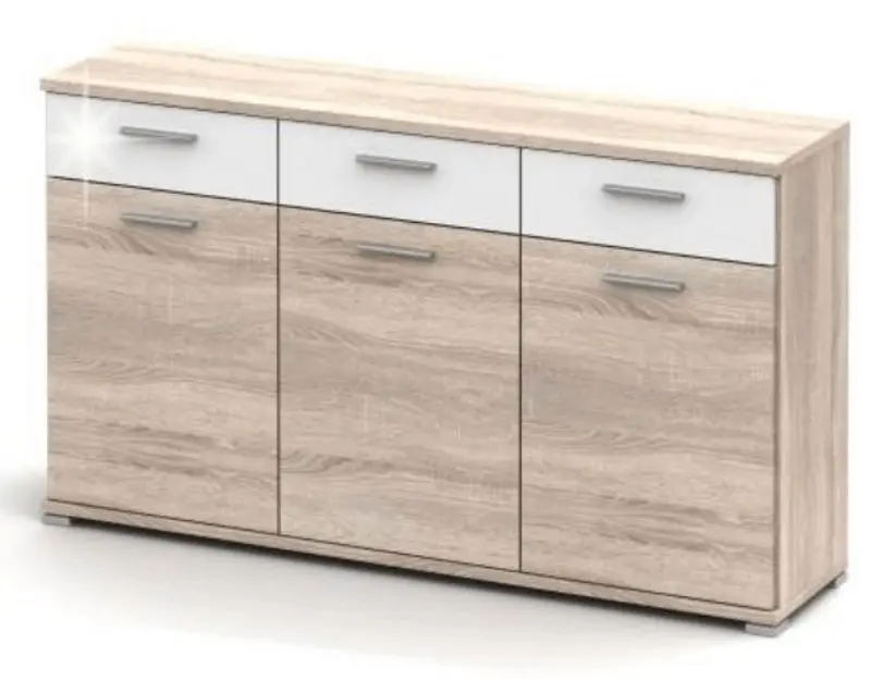 Tumba Mobhaus Rachel Typ 2 (Sonoma Oak/White Extra Gloss)