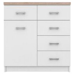Comoda Tempo Kondela Topty Typ 12 1D4S (White/Sonoma Oak)