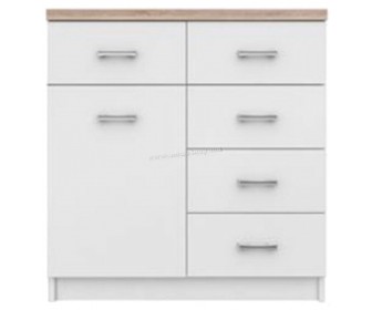 Comoda Tempo Kondela Topty Typ 12 1D4S (White/Sonoma Oak)