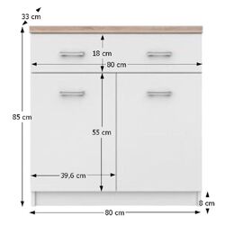 Комод Tempo Kondela Topty Typ 14 2D1S (White/Sonoma Oak) Thumb