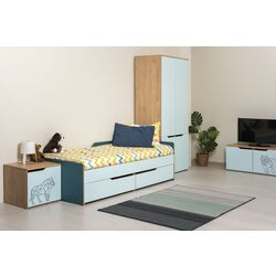 Tumba TV Mobi Gudvin 13.49 (Hickory Rockford Natural/Petrol/Mint) Thumb