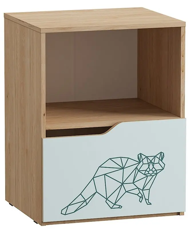 Тумба Mobi Гудвин 13.50 (Гикори Рокфорд Натуральный/Бензин/Мята)