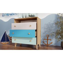 Комод ModaLife Hera Loft 81 (Atlantic Pine Canyon/Blue/Turquoise) Thumb